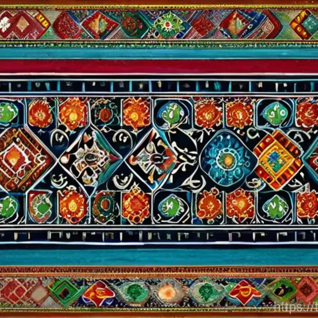 투르크메니스탄 전통 음악 - Here are three detailed image generation prompts in English, inspired by Turkmen folk music and cult...