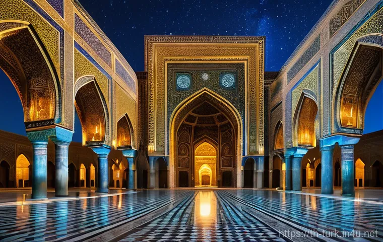 투르크메니스탄과 우즈베키스탄 비교 - **Uzbekistan - Registan Square at Night**
    "A breathtaking wide shot of Registan Square in Samark...